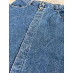 Bill Blass Denim Jean Maxi Skirt 14P 14 Petite Modest Vintage Pockets Button Up Photo 3