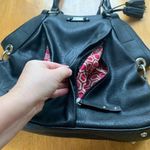 Nine West Nine West Satchel Black Leather Purse Bag Pockets Lined Zip Handbag, Medium Photo 9