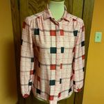 Vtg 70s plaid polyester shirt Photo 3