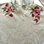 American Eagle  Outfitters Gray V-Neck hoodie with Floral Embroidery Photo 9