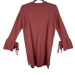 Cotton Emporium NWT Mauve Pink Bell Sleeve Tight Knit Sweater Tunic Size M Photo 1