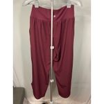 Halara  Casual Cropped Wide Leg Lounge Pants Maroon High‎ Waist Womens Medium Photo 5