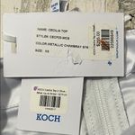 Koch  Cecilia Top in Metallic Chambray Stripe  Size XS.  NWT Photo 8