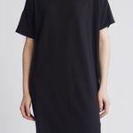 NWT Eileen Fisher Black Boxy Crewneck Dress Pockets XL‎ Photo 0