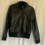 White Birch  Black Faux Leather Jacket.Size S Photo 1