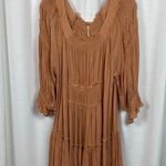 Free People  Peach See Ya There Oversized Mini Dress Sz.L Photo 6