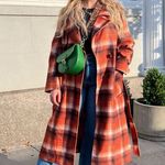 Anthropologie NWT NVLT Plaid Belted Trench Coat by  sz M Photo 9