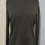 Ann Taylor Loft Silk Blend Dark Green Turtleneck Casual Stretchy Sweater Size L Photo 0