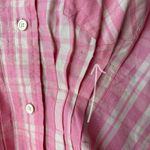 Isabel Marant Blouse Emily Pink Plaid Corset Pleated Button Up Top Sz 36/Small Photo 5