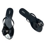 Melissa  Harmonic Bow Flip Flop Thong Sandals Black Size US 9 Photo 1