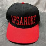 Vintage Apsaroke Snapback Hat Crow Native American Black‎ Red Otto Cap Black Photo 0