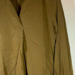 Garnet Hill Garnet‎ Hill Popover Lagenlook Blouse Womens 8 Brown Lyocell Flowy Office Church Photo 0