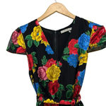 Alice + Olivia Erika Silk Ruffle Belted Tie Floral Maxi Dress Multi Size 4 Photo 8