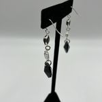 Swavorski 3 Tier Swarovski Octagon Earrings with Sterling Silver Embellishments Photo 4