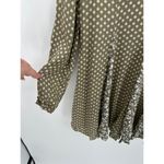 Andree by Unit  Womens Polka Dot Floral Dress Size L Olive Geen Boho Whimsigoth Photo 2