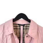 Burberry  Women's Medium Light Pink Quilted Nylon Jacket Classic Nova Check Plaid Photo 4