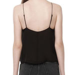 Alexander Wang T by  Silk Chiffon Black Spaghetti Strap Top Photo 1