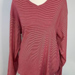 Norsport sweater shirt. Red and pink striped. Size Large. 💯 cotton. Pink Photo 0