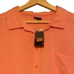 Torrid  Pink/Salmon/Peach Long Sleeve L Button Down Shirt NWT Size 1X 14-16 Photo 2