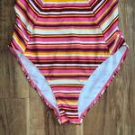 No Boundaries  Multicolor Striped One Piece Bathing Suit Photo 2