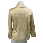 ZARA  Women's Gold Yellow Silk Satin Long Sleeve Button Down Shirt Top Size XS Photo 1