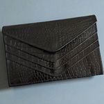 ARTBAG Black Croc Embossed Leather Snap Wallet Photo 0