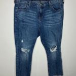 Torrid perfect boyfriend ankle jeans raw hem classic denim size 16S Photo 0