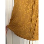 Maeve Anthropologie Womens Size 10 Mustard Yellow Sleeveless Lace-Up Blouse Photo 1