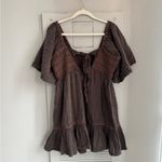 Free People  Brown Easy To Love Mini Dress L Photo 6