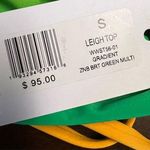 We Wore What NWT Leigh Top Gradient ZNB Bright Green Multi Small Photo 3