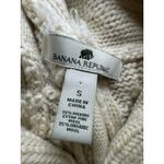 Banana Republic Cabled Short Sleeve SweaterDress in Ivory SMALL Merino Wool Photo 5