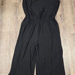 Zenana Outfitters Solid Black Wide Leg Sleeveless Jumper Romper Plus Size 3X Photo 0