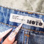 Topshop Moto Yellow Floral Embroidered Denim Skirt Photo 2