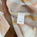 LC Lauren Conrad Lauren Conrad Multicolored Pastel Striped Pleat Neck Scoop Neck Cap Sleeve Top Photo 5