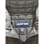 Lands' End Jacket Womens Medium Black Quilted Outdoor Preppy Classic Fall Photo 3