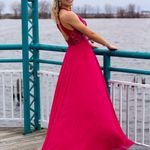 Mori Lee  Elegant Pink Sequin Prom Dress Photo 5