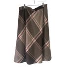 Summit Too Vintage 90s Women's Size 32 Wool Academia Plaid Maxi Skirt Brown Photo 2