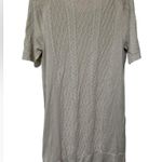 Peruvian Connection  Oatmeal Cable Knit Alpaca Short Sleeve Sweater Dress NWOT Photo 1