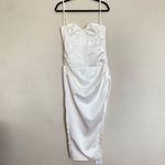 House Of CB  'Flora' Ivory white Satin Corset Dress/Size M‎ flawed NWOT Photo 5