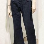 SERFONTAINE XFit Lycra Front Zip Short Sleeves Wide Leg Denim Jumpsuit Overalls Size 28 Photo 10