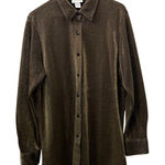 Avenue  14/16 Plus Metallic Shimmer Buttoned Top‎ Gold Glam Holiday Festive Party Photo 0