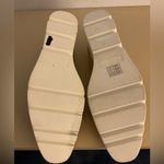 Karl Lagerfeld  beige suede pearl stud platform shoes size 9.5 Photo 3