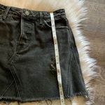 GRLFRND  Black Faded Distressed Eva Skirt Photo 2