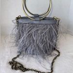 Anthropologie Ostrich Betty Feathered Ring Handle Shoulder/Crossbody Clutch Bag Photo 2