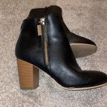 Apt. 9 -  ankle booties faux leather black zippers tall size 9 Photo 3