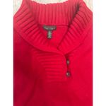 Ralph Lauren Lauren Red Shawl Collar Button Accent Knit Sweater Size S Photo 3