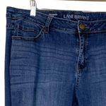 Lane Bryant Distressed Crochet Trim Girlfriend Crop Mid Rise Jeans Plus Size 18 Photo 4