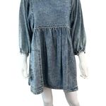 Free People  NWT Blue Denim Mini Dress Size S Photo 0