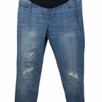 Liz Lange Distressed Maternity Jean Jeggings Size Medium Photo 0