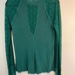 Free People Intimately  No Limits Lace Inset Layering Top Green L Photo 6